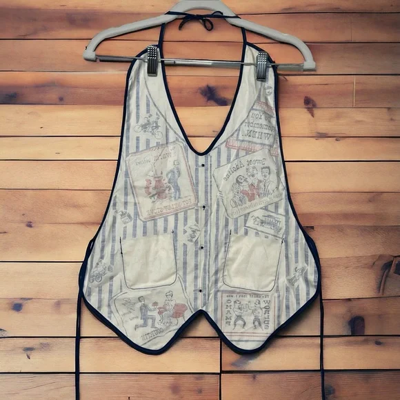 Vintage Knickerbocker Beer Advertising Bartender Vest Apron Accessories